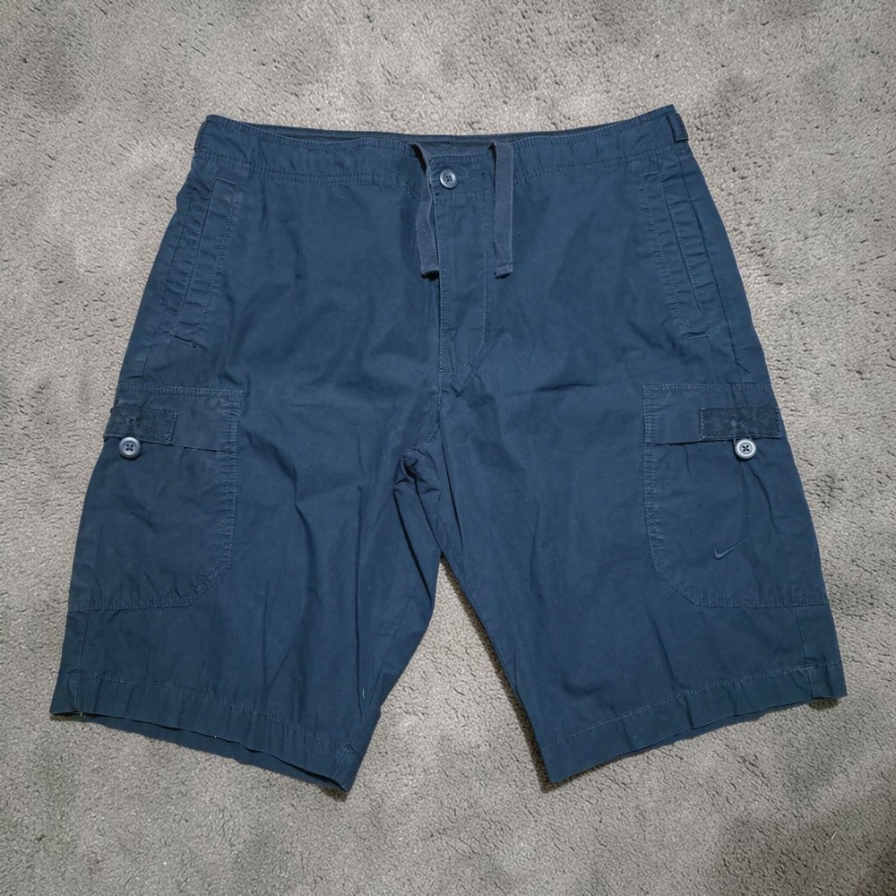 Nike The Athletic Dept Hiking Cargo Shorts Mens Size Large 414564-473 Navy Blue